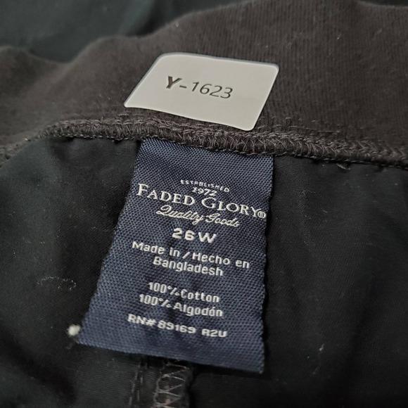 Faded Glory Women Shorts 26w Black Cargo Hiking Pockets Drawstring Inseam 8" - Picture 7 of 7